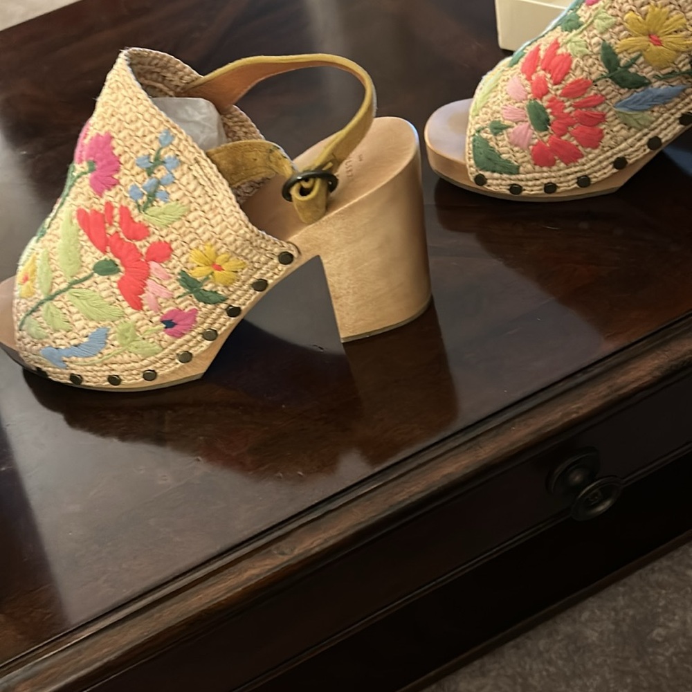 Sézane clogs Raphia Flueri BNWT💐💐💐💐 - Picture 6 of 11